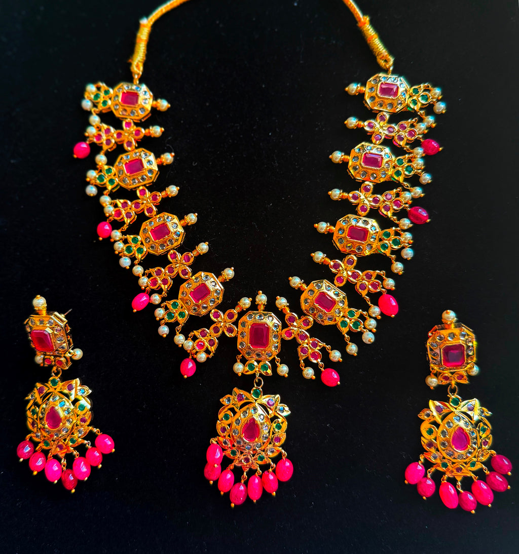 The Zubeida Royal Jadau Jewelry Set