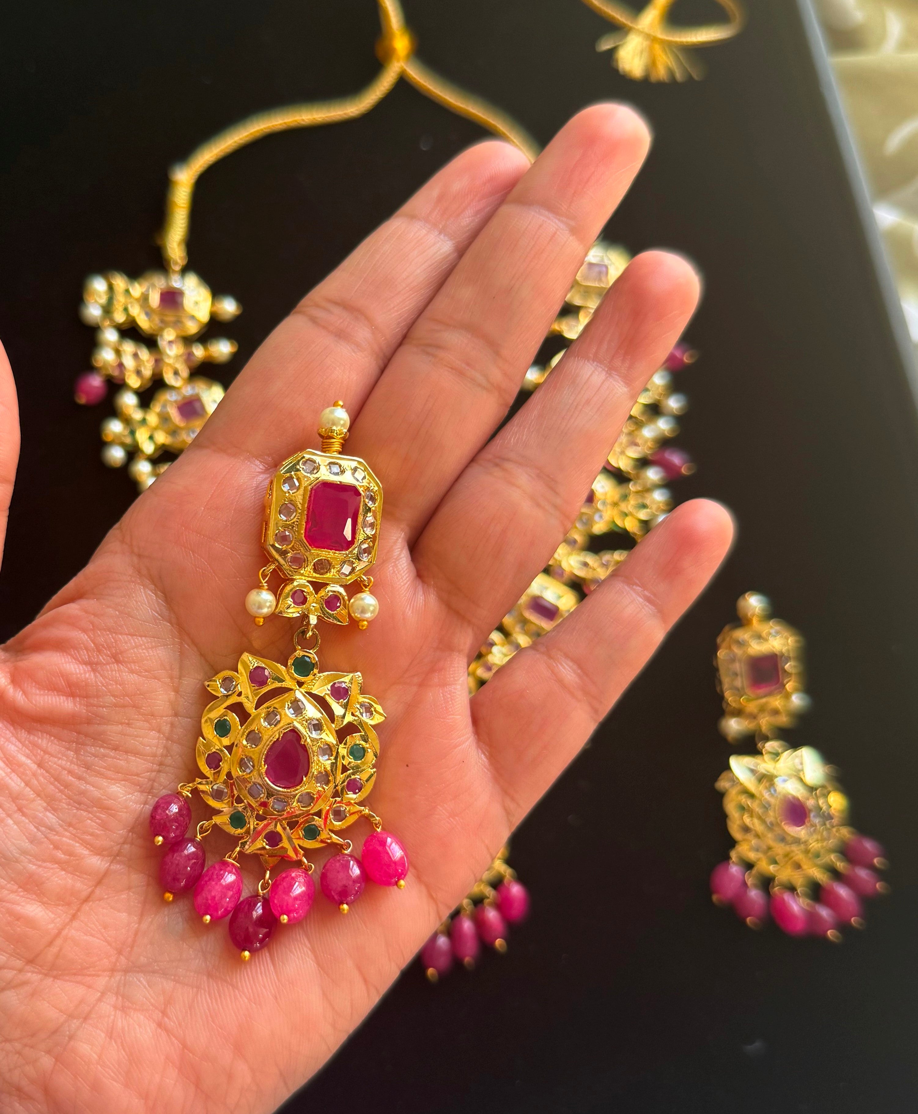 The Zubeida Royal Jadau Jewelry Set