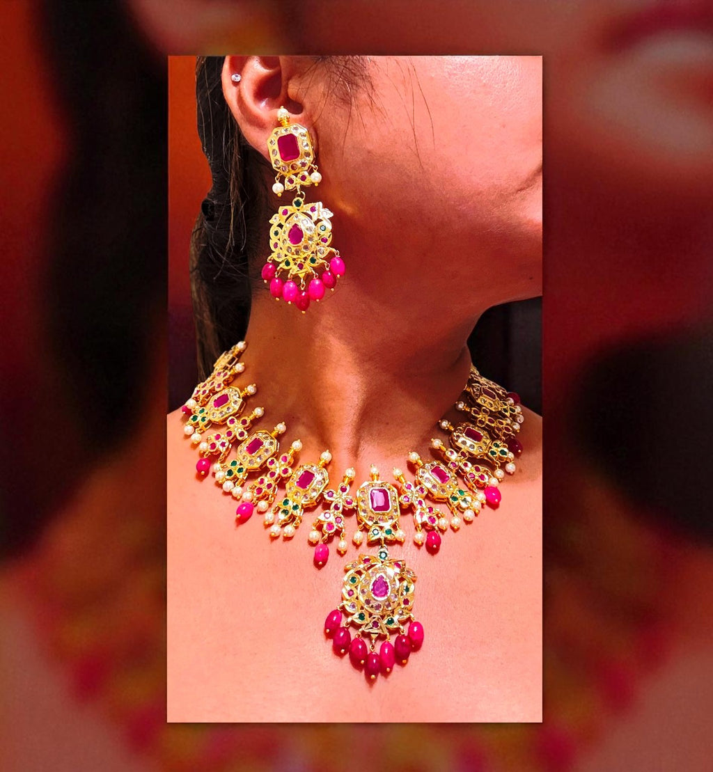 The Zubeida Royal Jadau Jewelry Set