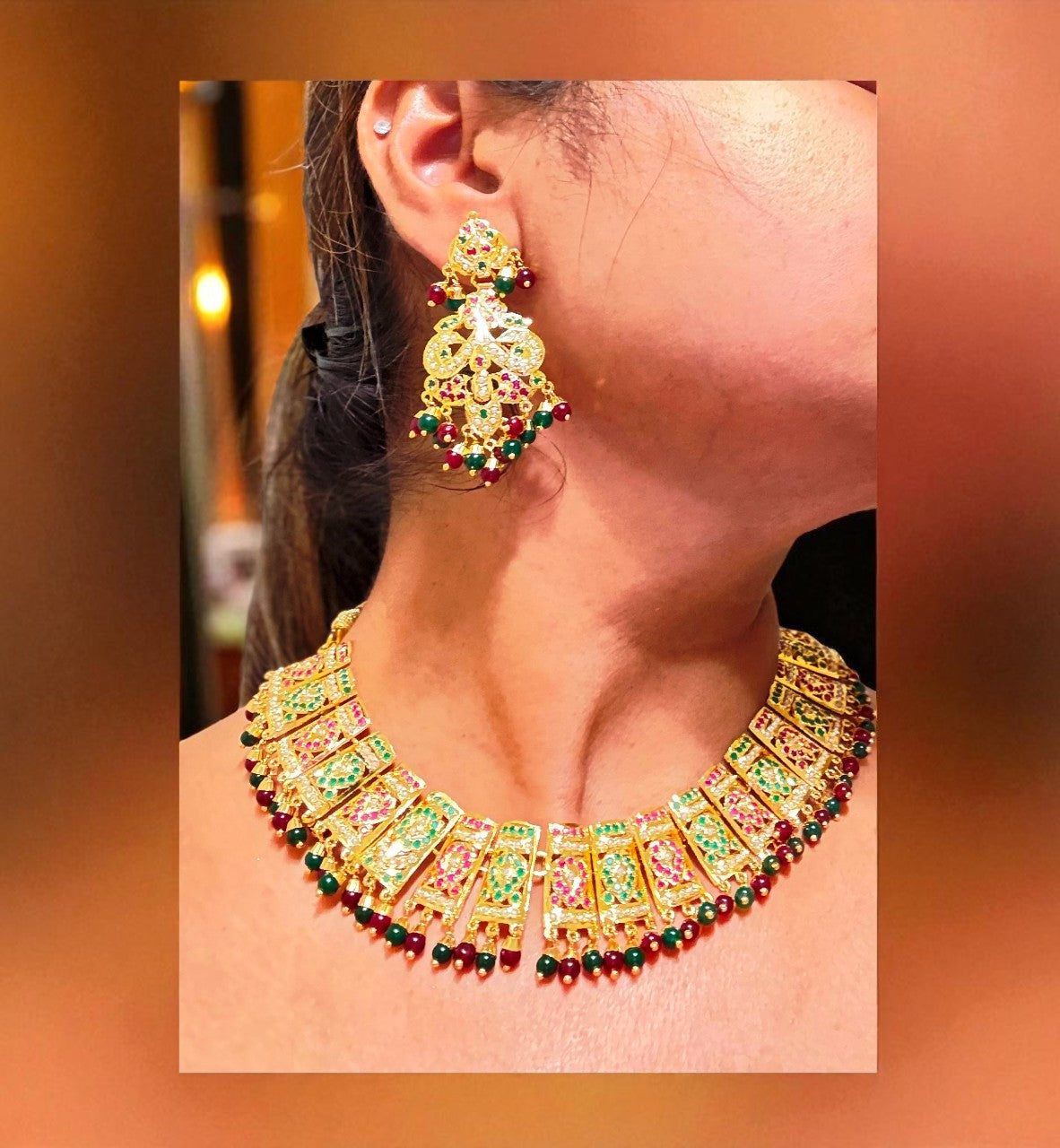 The Tikri Jadau Jewelry Set