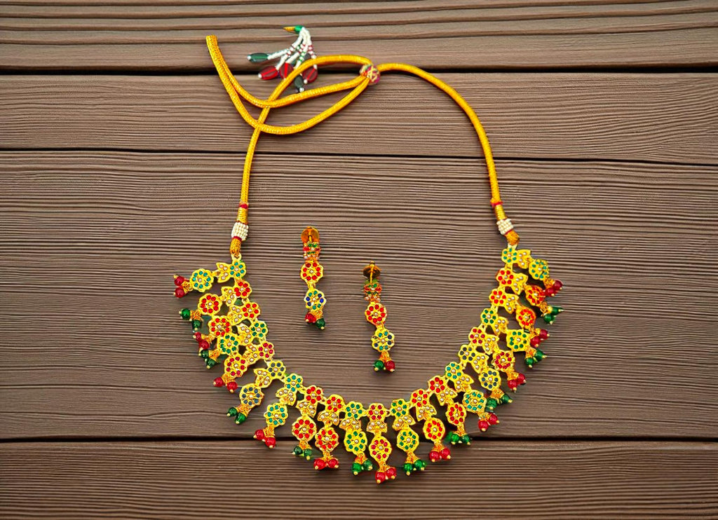 The Lightweight Multicolored Floral Jadau Set